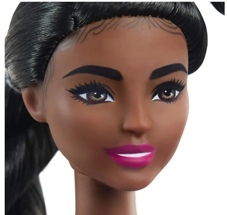 Boneca Barbie Fashionistas - 146 Morena Tranças Torcidas Perna
