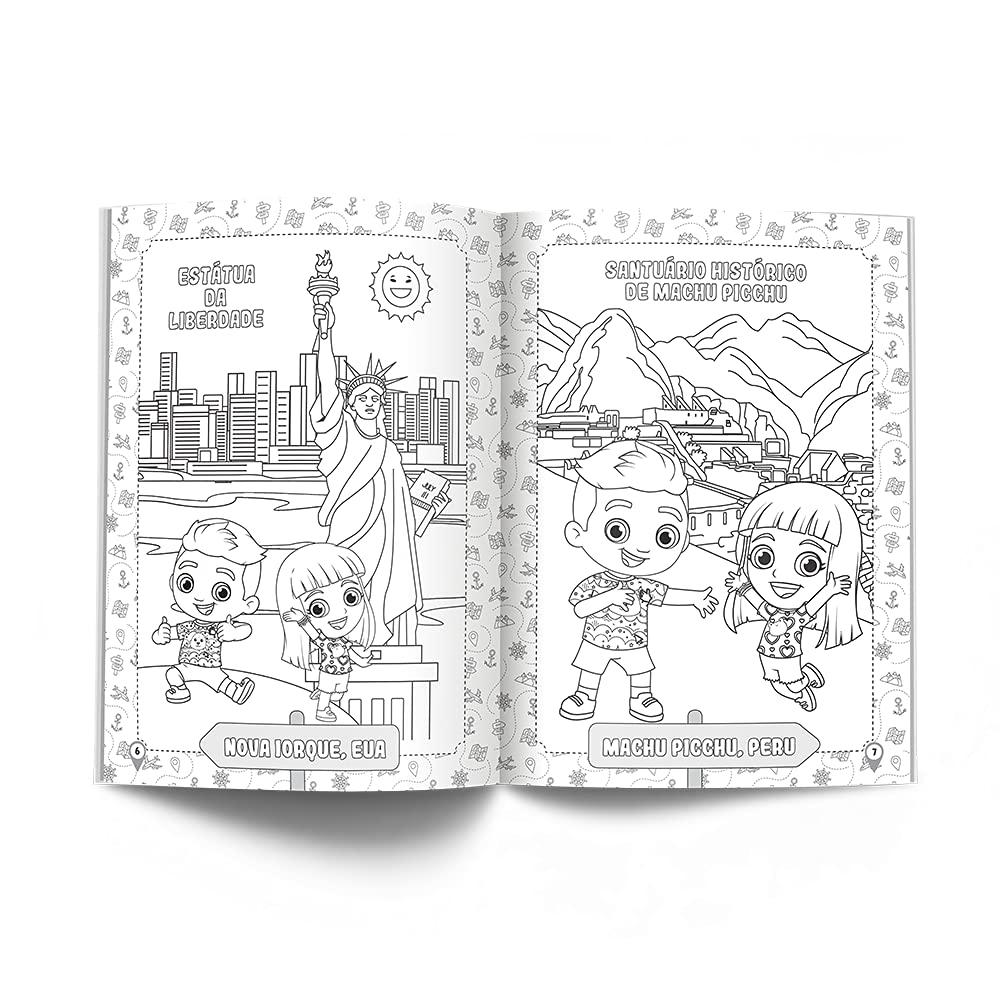 O livro de colorir Luccas e Gi no circo - Pixel Consignado entrega delivery  rápido