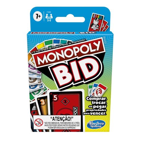 Jogo De Cartas - Monopoly Bid - Hasbro