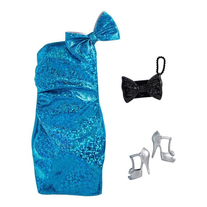 Acessórios para Boneca - Barbie Fashionista - Roupa - Vestido de Festa Azul  - Mattel