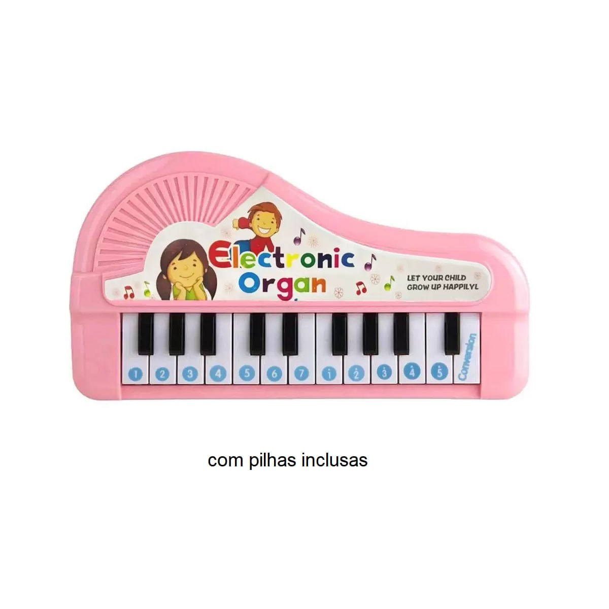 Piano Infantil Rosa Teclado Musical Com Sons De Bichinhos Bichos Animais  Pianinho Tecladinho Bebê Presente Menina - Ri Happy