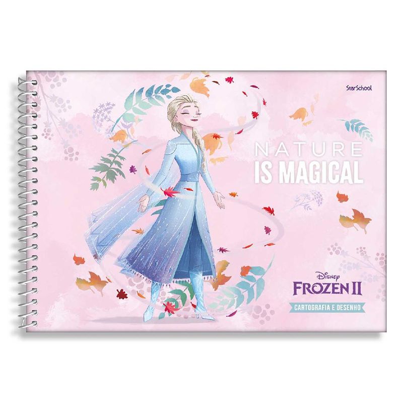 Caderno-Cartografia---Disney---Frozen---Starschool---Espiral-Capa-Dura---80-Folhas---Rosa--0