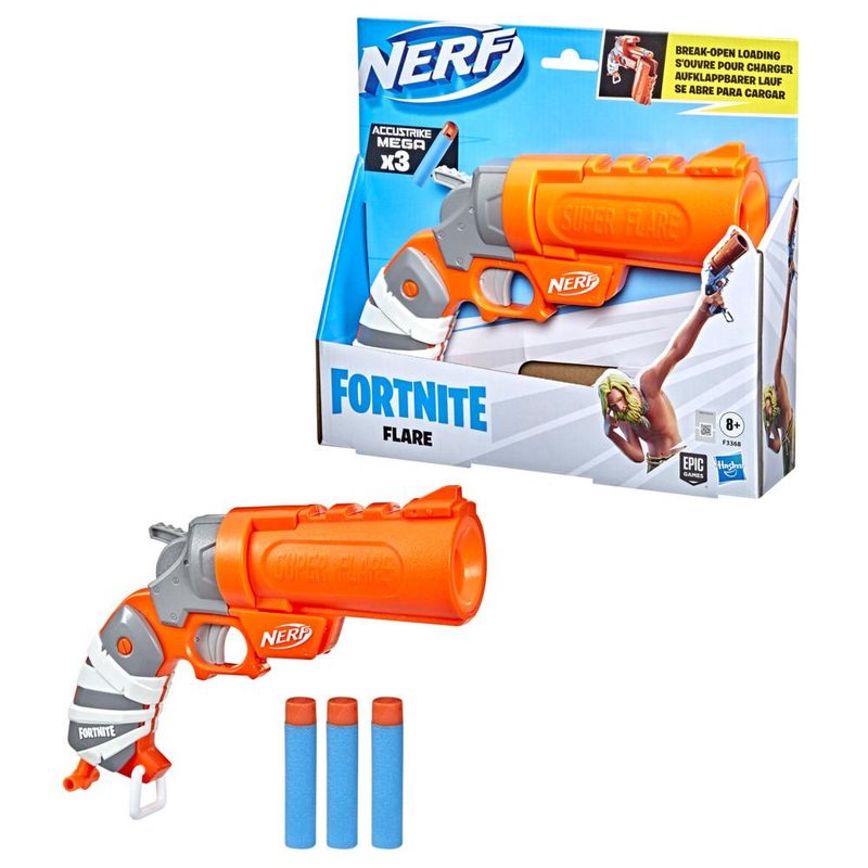 Lança Dardos Nerf Fortnite Réplica Basr-r, Com 3 Alvos E Mira