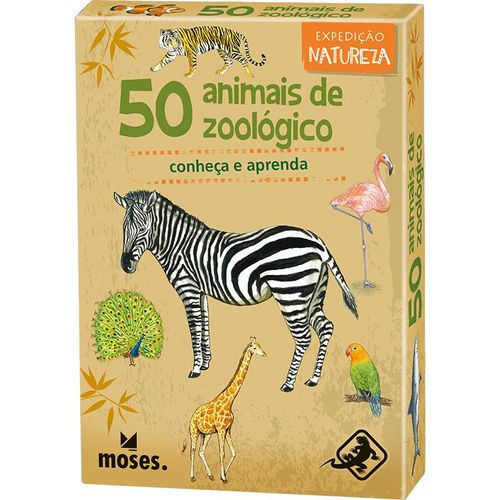 Jogo de Cartas - 50 Animais de Zoológico - Galápagos