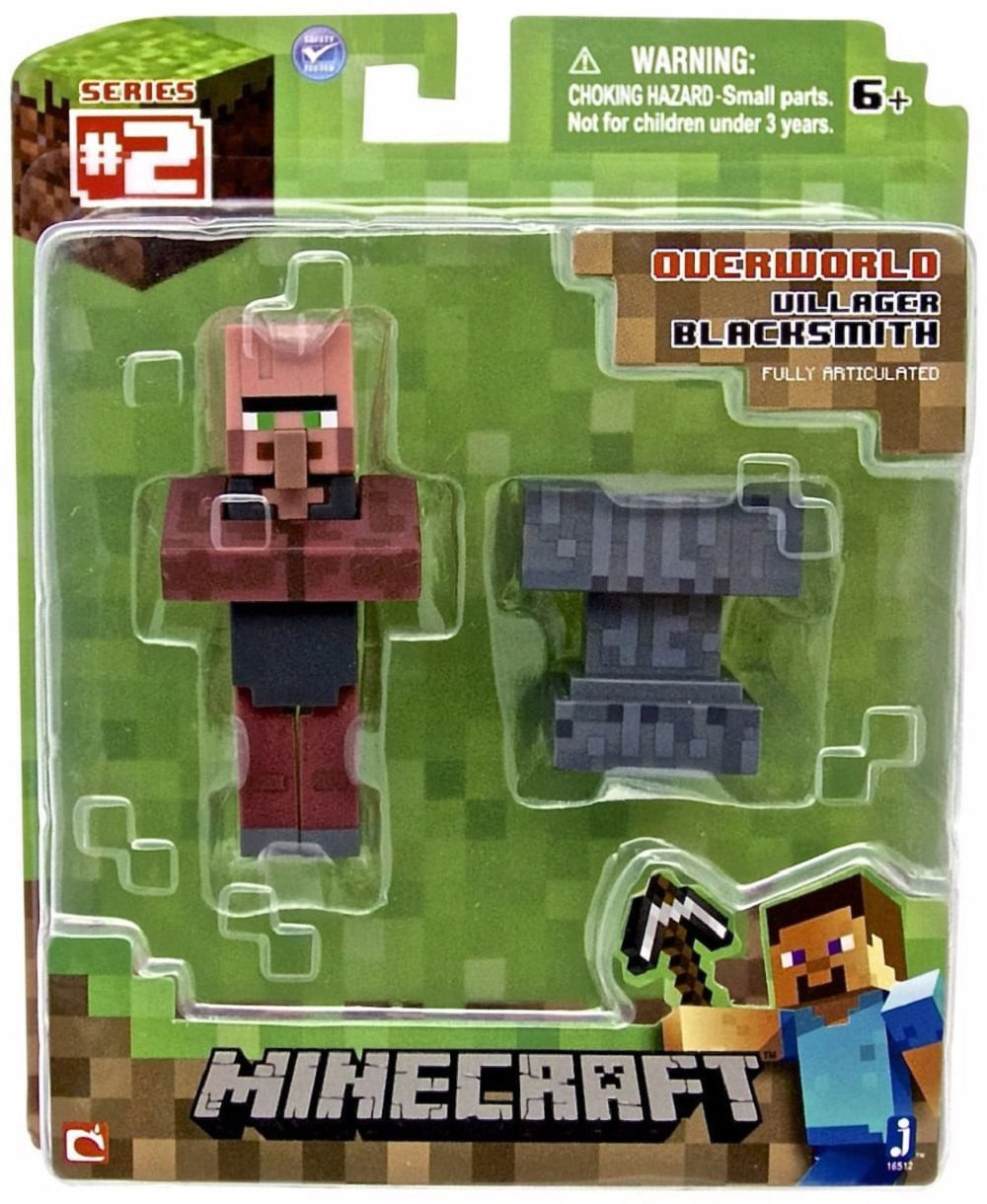 Boneco Blocos De Montar Aldeão Minecraft no Shoptime