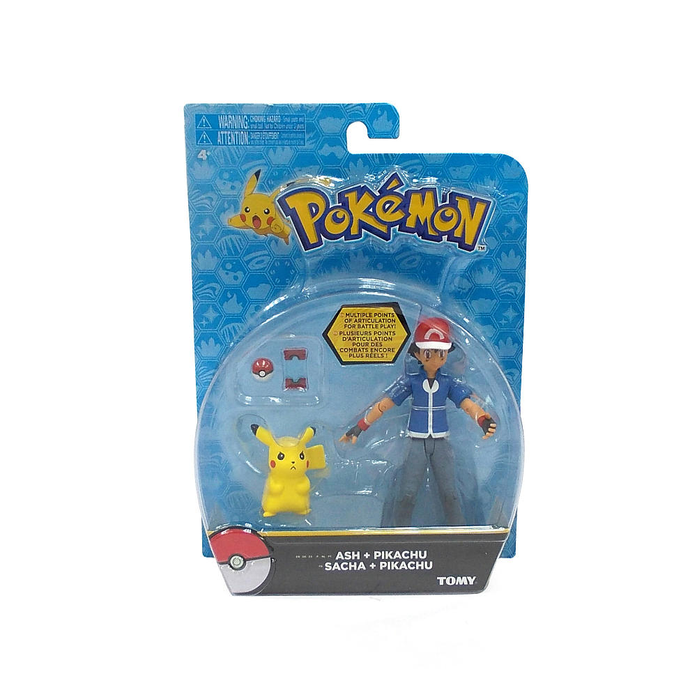 Bonecos Pokemon Xy Treinador Ash com Picachu, Pokebola e Pokedex - MP  Brinquedos