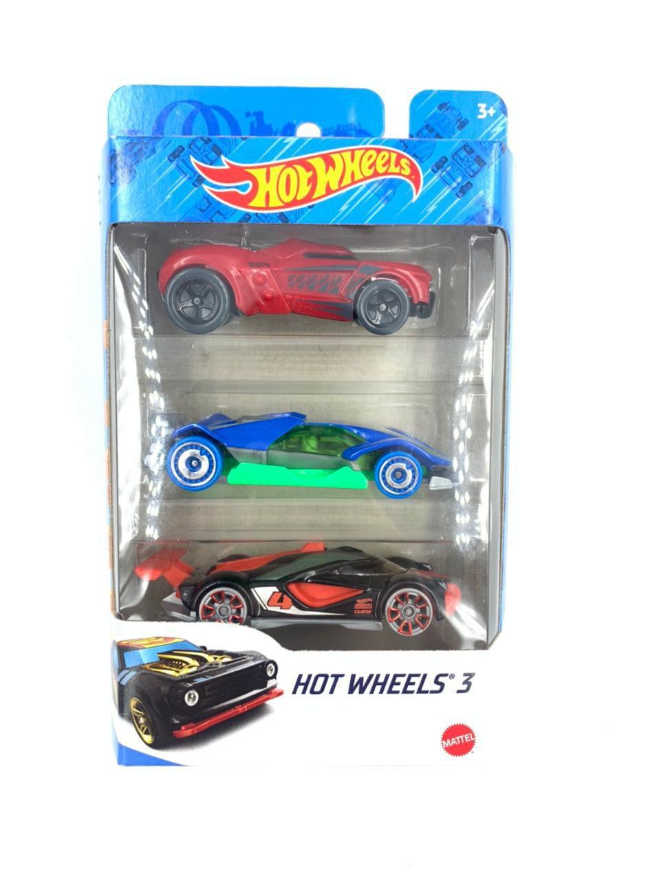 Pacote com 3 Carrinhos Hot Wheels Sortidos - Mattel