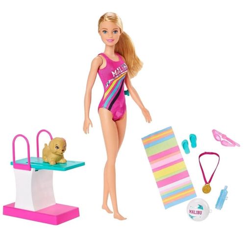 Boneca Barbie Nadadora - Dreamhouse Adventures - Mattel -  UNICA