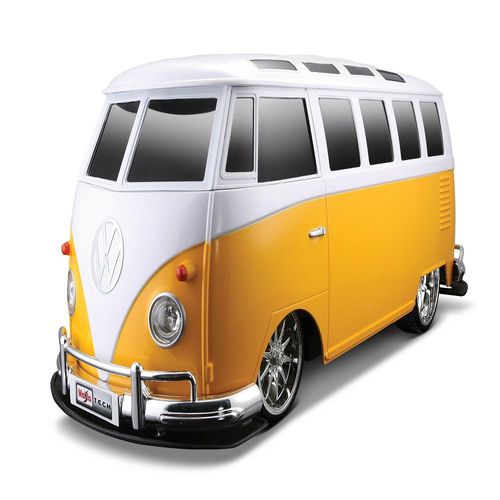 Carrinho de Controle Remoto - Volkswagen Van "Samba" - Maisto - Laranja e Branco