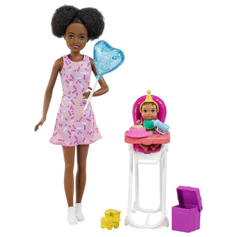 Boneca-Articulada---Barbie---Skipper---Baba-Aniversario---Negra---32-cm---Mattel-0