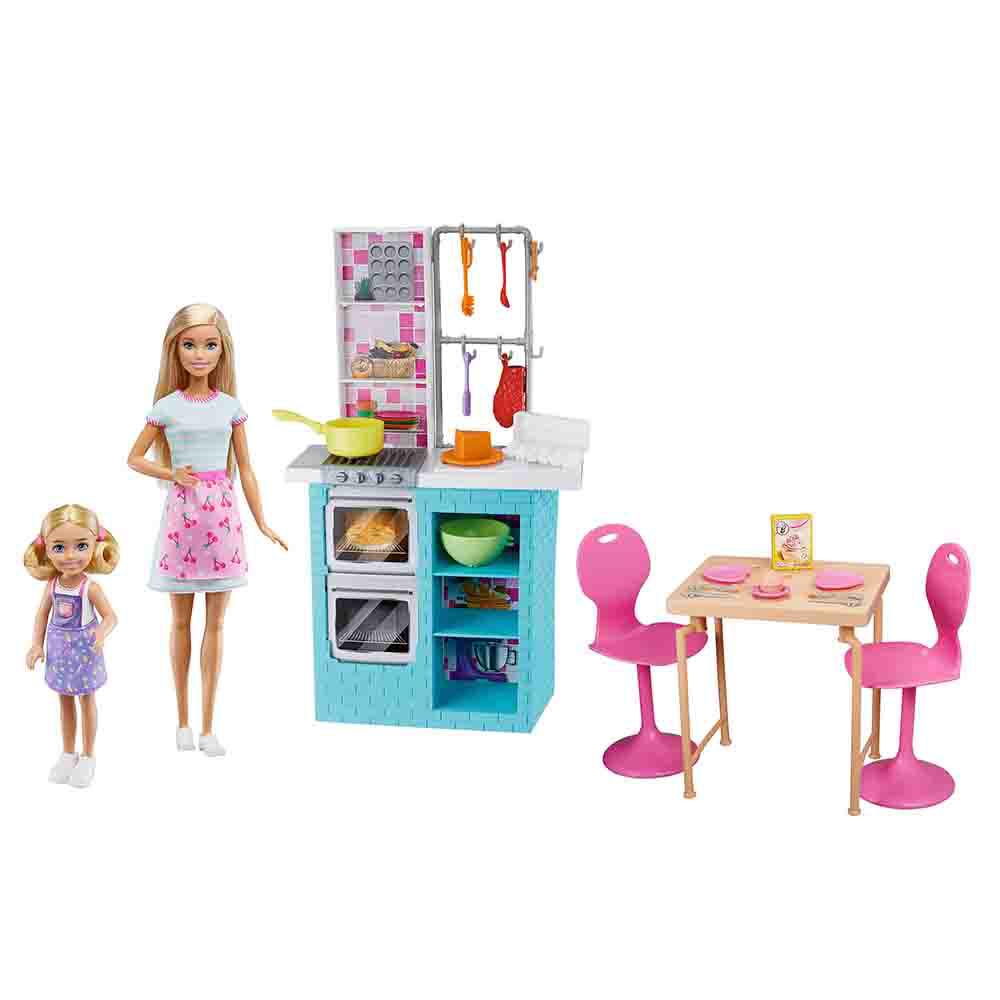 Barbie você pode ser qualquer coisa café playset 20 pces acessórios  crianças dressup simular um jogo de casa presente de aniversário gmw03 em  estoque - AliExpress