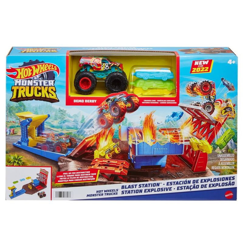 Hot-Wheels-Monster-Trucks-Estacao-De-Explosao---Hot-Wheels---Azul-e-Laranja---25Cm---Mattel-4