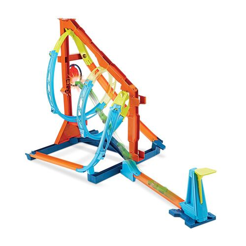 Conjunto de Giros - Hot Wheels - Sem Limite  - Azul e Laranja - 33 cm - Mattel