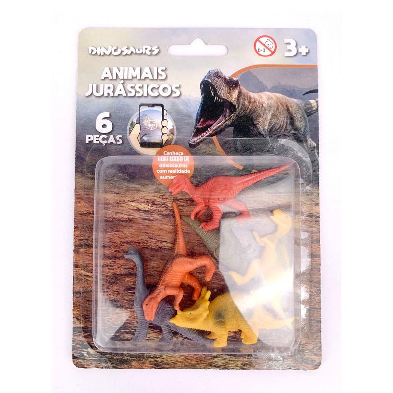 Conjunto-de-Figuras---Animais-Jurassicos---Dinossaurs---Amarelo-1