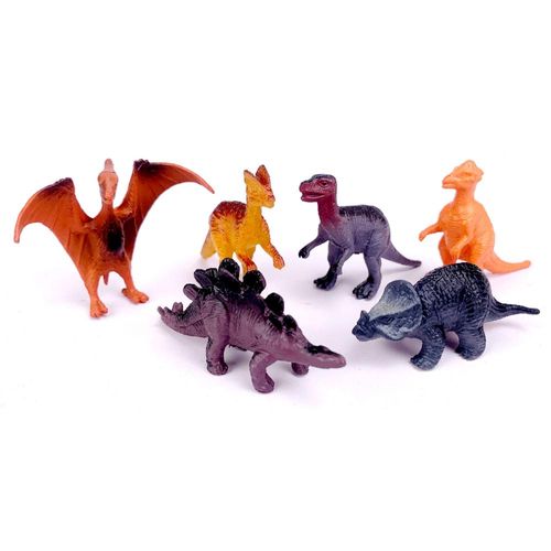 Conjunto de Figuras - Animais Jurássicos - Dinossaurs - Marrom