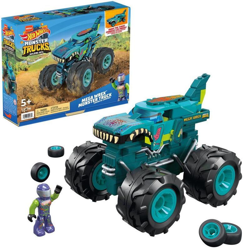 Blocos-de-Montar---Mega-Blocks---Hot-Wheels---Mega-Wrex-Monster-Truck---Mega-Construx---187-Pecas-0