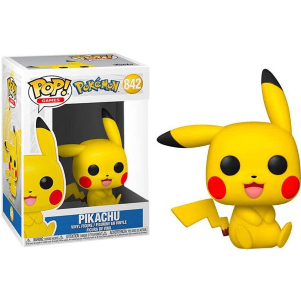 Kit Pelúcia Pikachu + Pack 100 Cartas Pokémon Aleatórias - Ri Happy