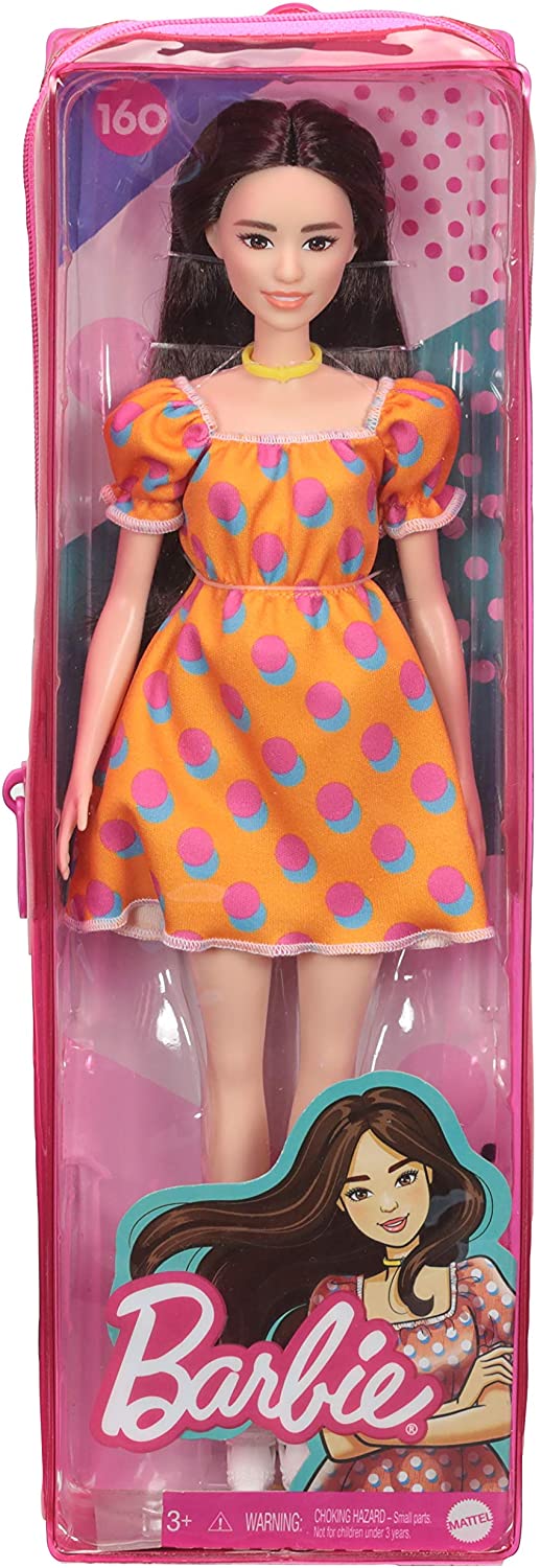 Boneca Barbie Colecionável Fashionista Vestido Laranja - MKP