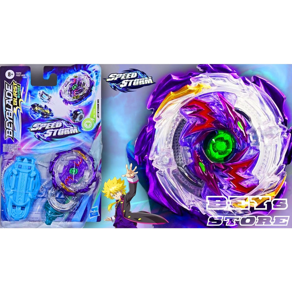 Beyblade Speedstorm Lançador Jet Wyvron W6 - Hasbro F0527 - Ri Happy