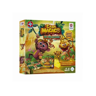 Jogo Tabuleiro Infantil Cada Macaco No Seu Galho Com Livro Oferta