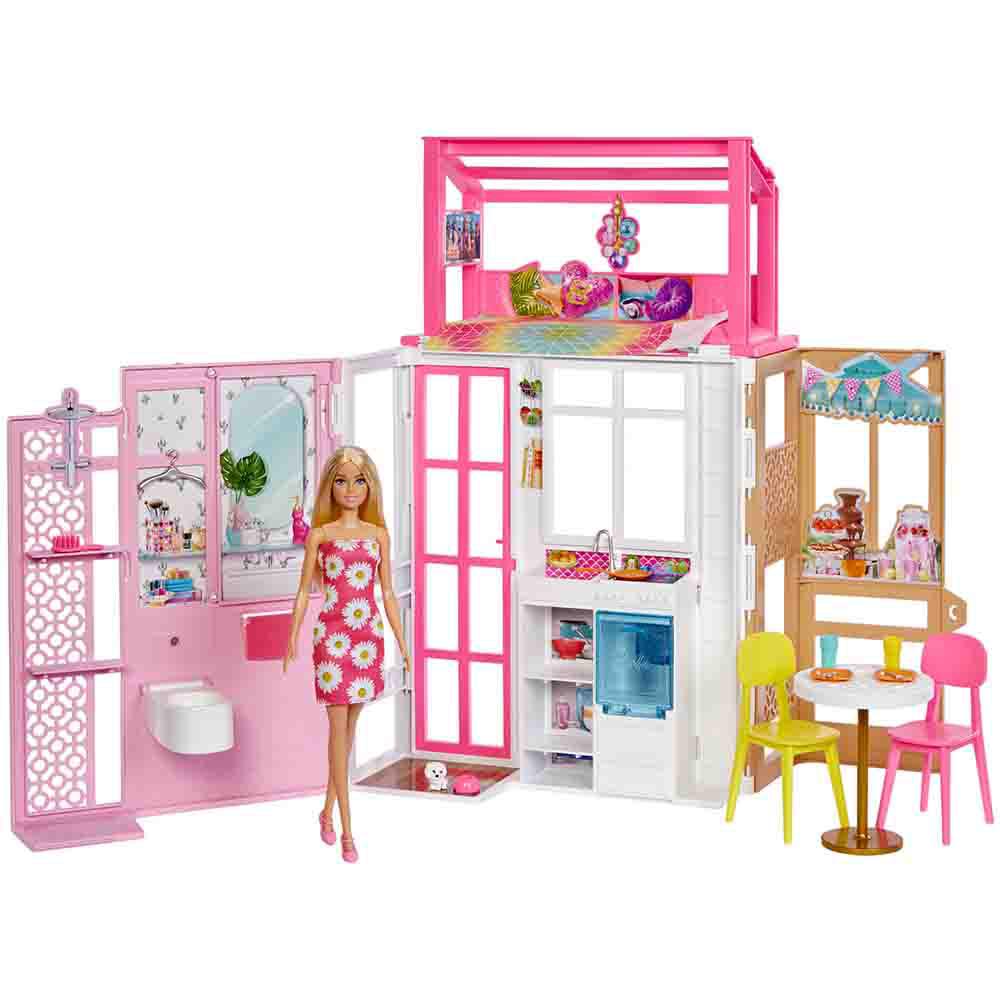 Casa da Barbie 2008 com todos os itens originais da casa inclusive a boneca