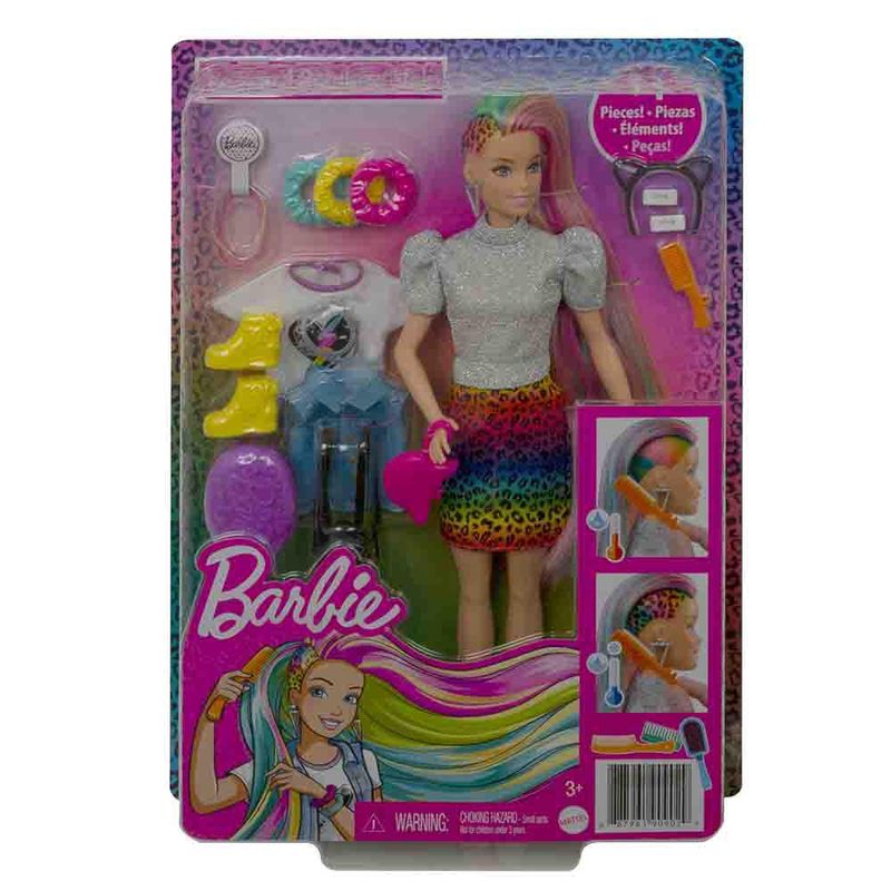 Boneca---Barbie---Penteado-Arco-Iris---Animal-Print-Loira---30Cm---Mattel-5