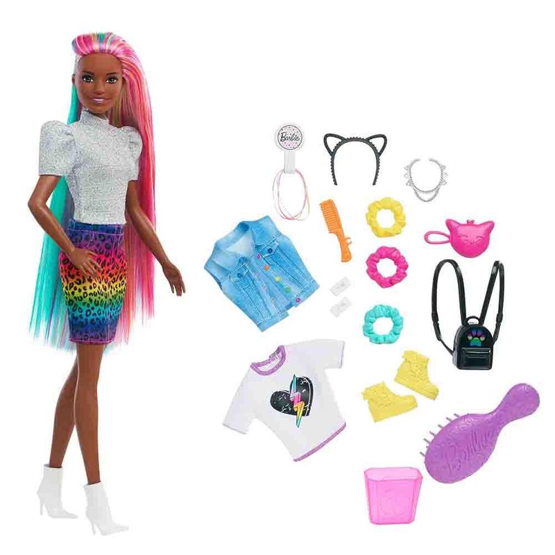 Boneca---Barbie---Penteado-Arco-Iris---Animal-Print-Morena---30Cm---Mattel-0