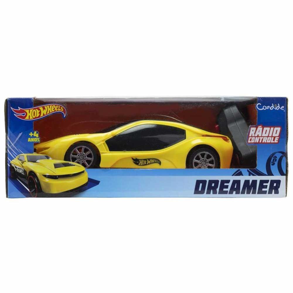 Carrinho de Controle Remoto - Hot Wheels - Dreamer - Amarelo - Candide - Ri  Happy