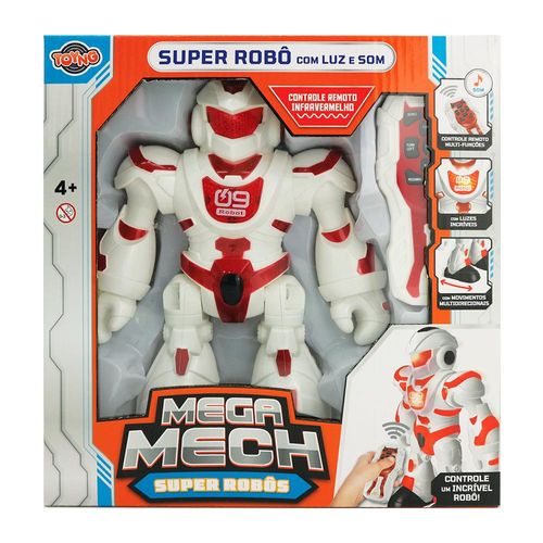 Figura de Ação - Robô com Controle Remoto - Mega Mech - Branco - Toyng