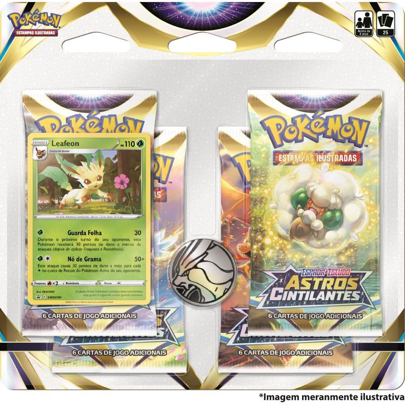 Jogo-de-Cartas---Pokemon---Blister-Quadruplo----Leafeon---Astros-Cintilantes----Copag-0