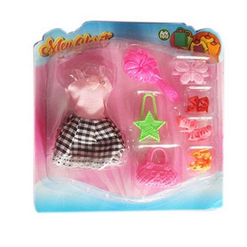 Roupa Pra Barbie Bonecas Acessórios Bolsas Pentes Meu Closet