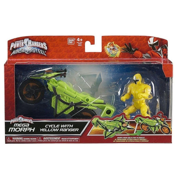 Power Rangers Veiculo com Ranger Amarelo Sunny 1824