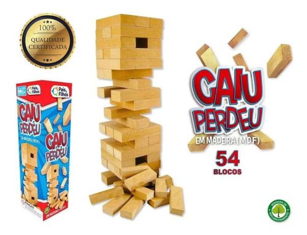 Jogo Caiu Perdeu com 54 pecas - Pais e Filhos