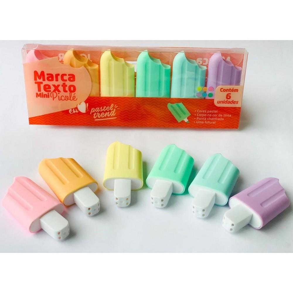 TINGLI Canetas marca-texto, 6 peças fofas mini caneta-texto Kawaii desenho  de sorvete em forma de sorvete fluorescente para escola, escritório,  artigos de papelaria