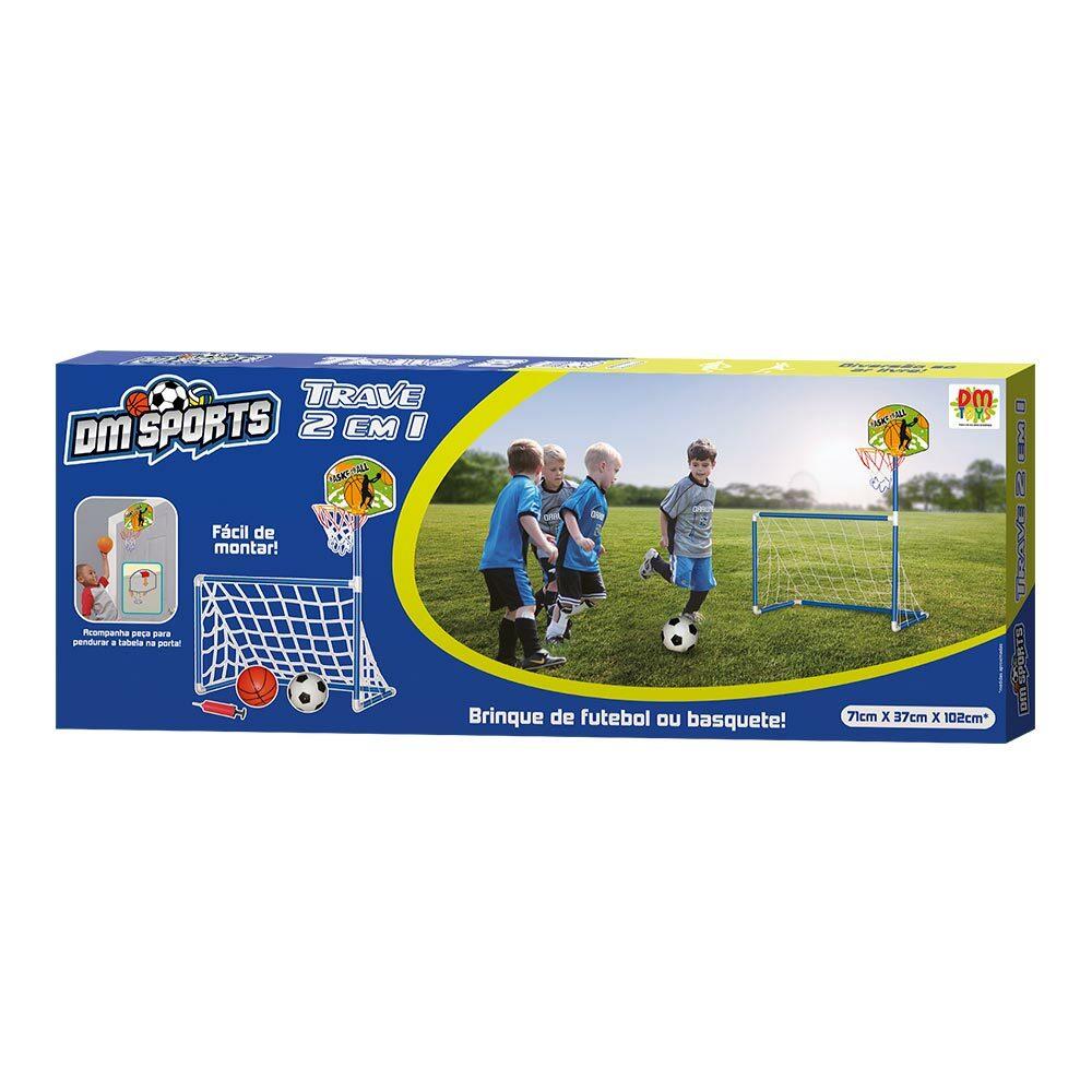 Jogo de Futebol Gol e Tabela de Basquete Infantil 2 em 1 BW126