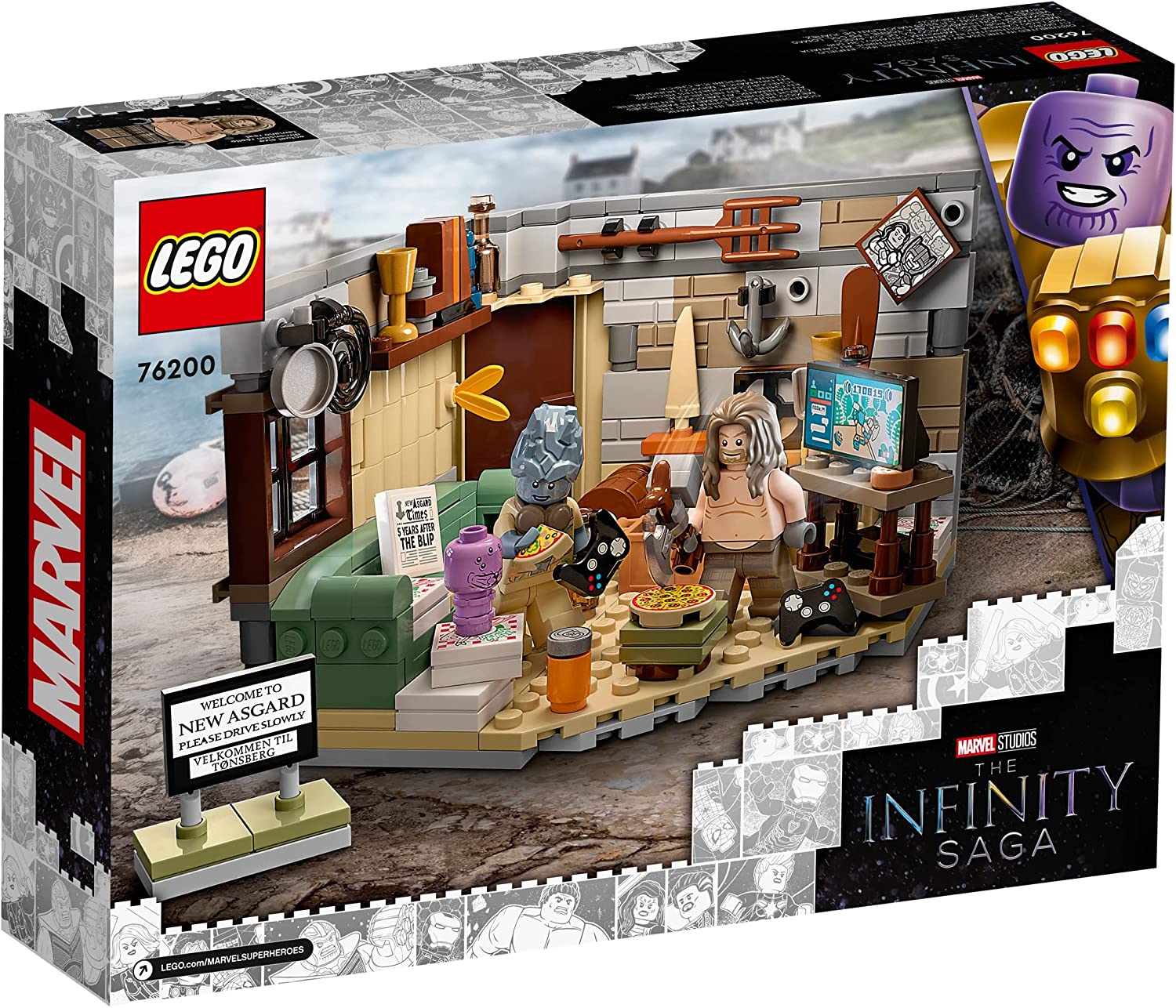 76200 Lego Marvel The Infinity Saga - a Nova Asgard de Bro Thor