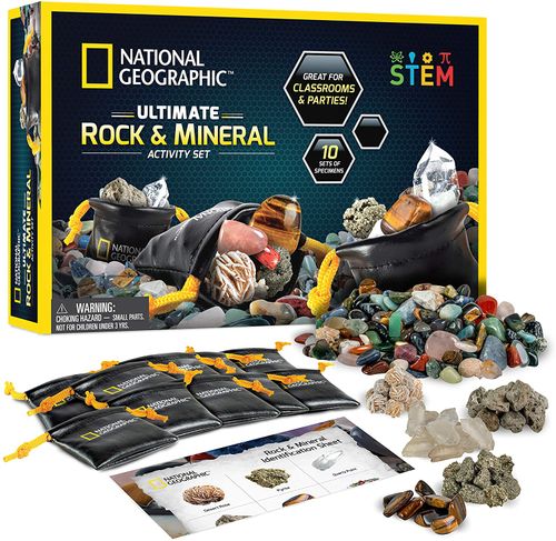 NATIONAL GEOGRAPHIC Kit de Pedras Preciosas e Minerais 50 Unidades para Crianças