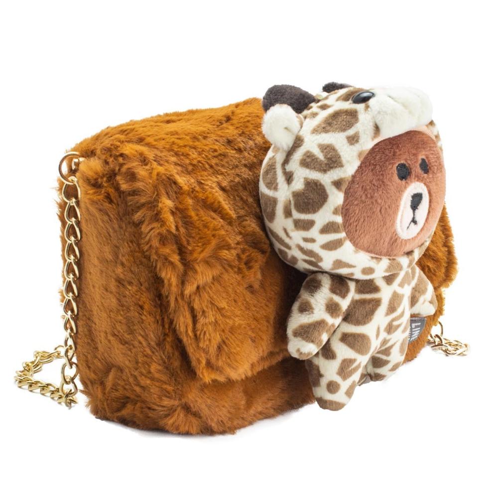 Bolsa Infantil Pelúcia URSOGIRAFA Ludique et Badin Ri Happy