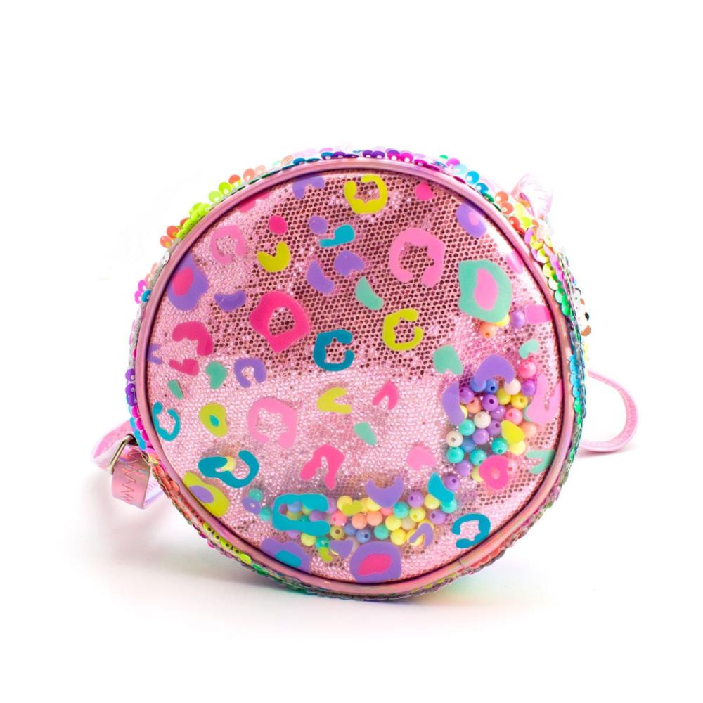 Bolsa Infantil Lateral Paetê ArcoIris Rosa Ludique et Badin Ri Happy