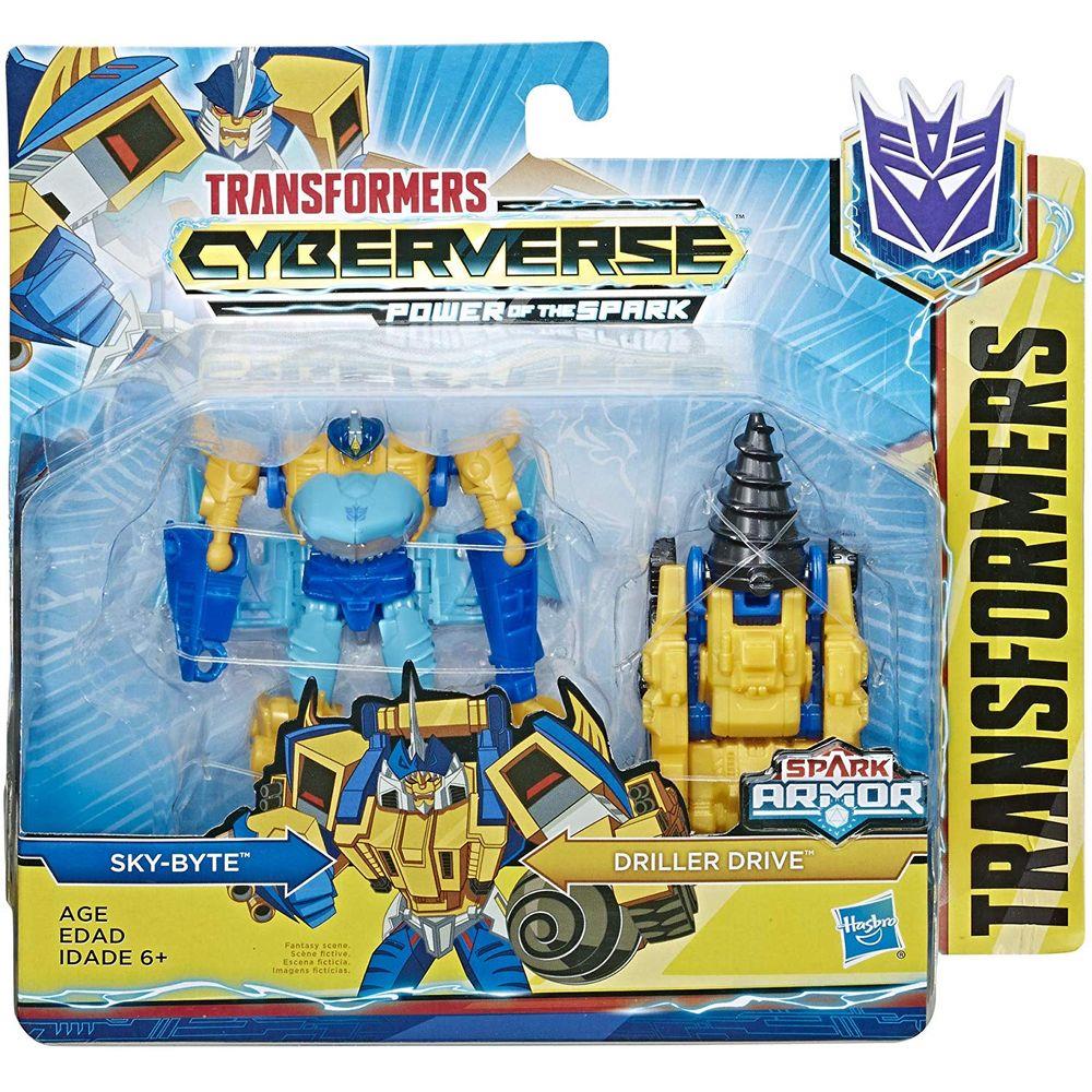 Transformers Cyberverse Spark Armor: Sky-Byte Driller Drive - Ri Happy