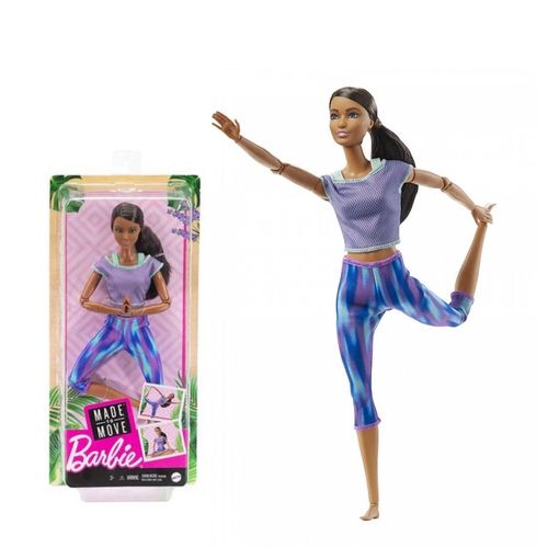 Barbie Made To Move Articulada Yoga Morena GXF06 Mattel