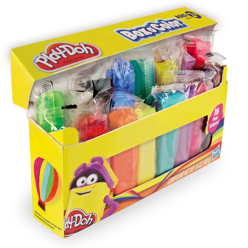 Caixa-Aberta-da-Massinha-Play-Doh-Refil-com-16-Cores-Hasbro