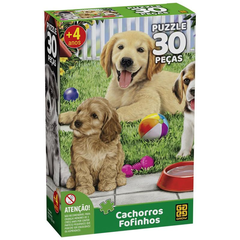 Quebra-Cabeca---Cachorros-Fofinhos---30-Pecas---Grow-0