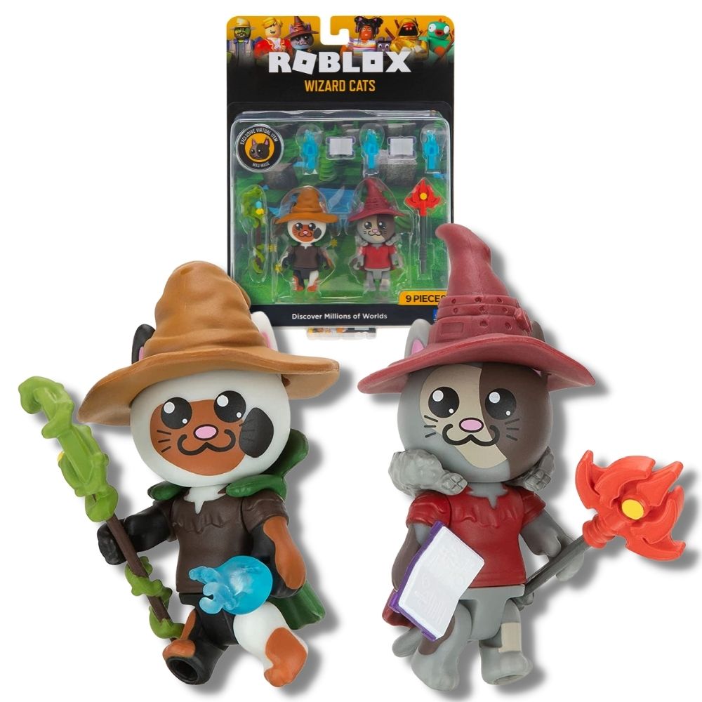 Bonecos Roblox - Wizard Cats - Pack com 2 Figuras - Sunny - Ri Happy