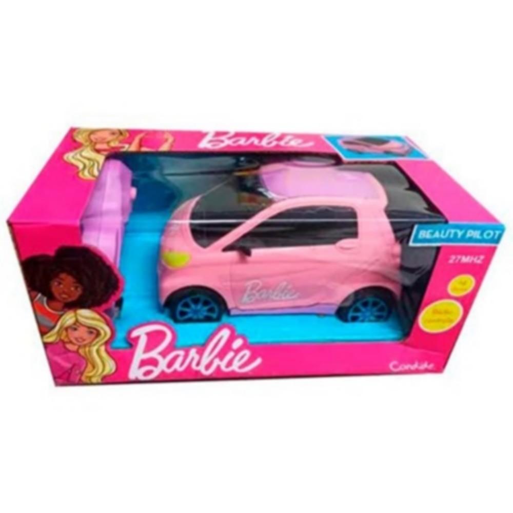 Carro De Controle Remoto Da Barbie Beuty 3 Funções Pink - Ri Happy