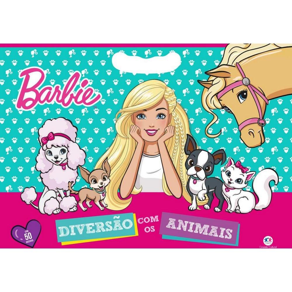 Livro Infantil Colorir Barbie C/50 Adesivos 48pag Ciranda - Ri Happy
