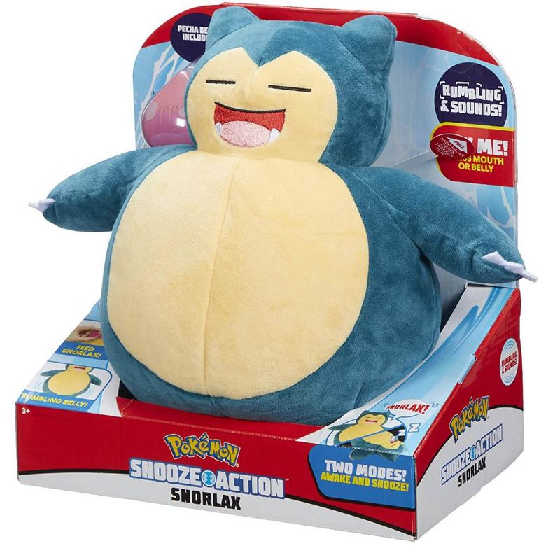 Pelúcia - Pokemon - Snorlax - Com Som - Snooze Action - 26cm