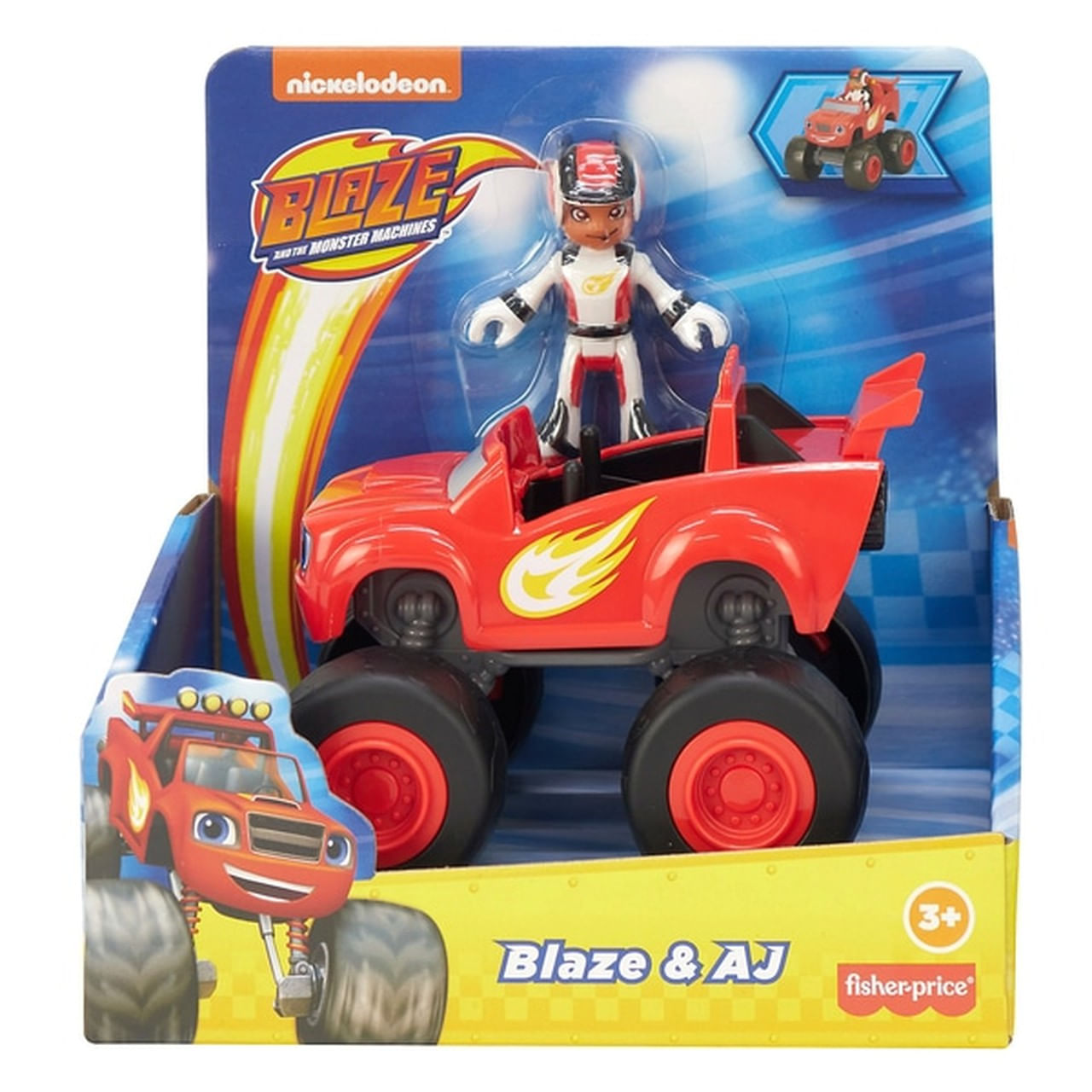 Carrinho do Personagem Listrado da Franquia de Desenhos Blaze And The  Monster Machines, Brinquedo Mattel Usado 84085750