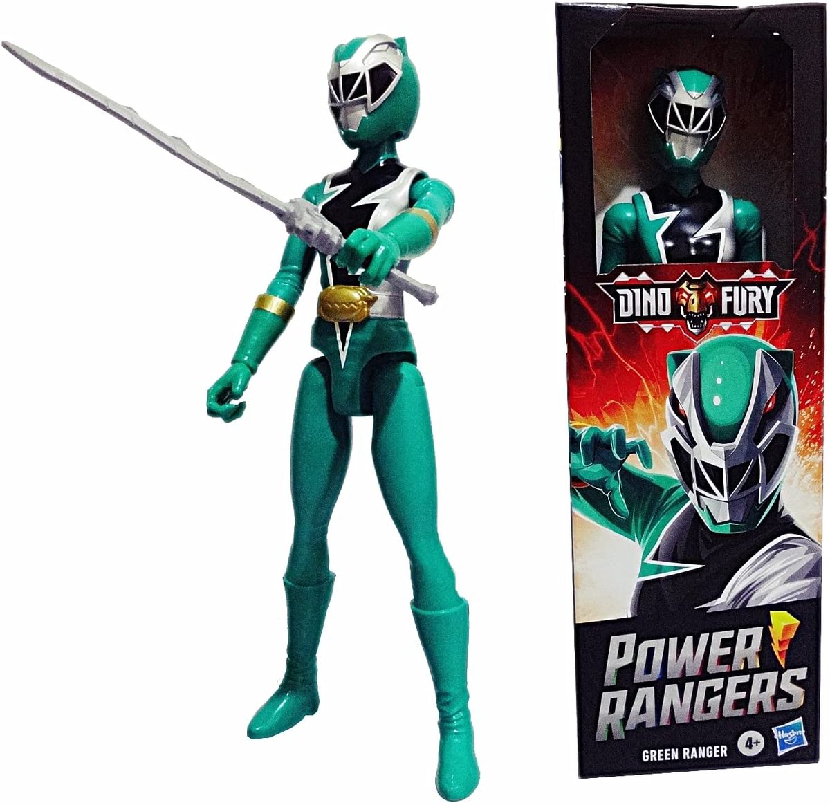 Figura Power Rangers Dino Fury Green Ranger 30cm F2964 Ri Happy