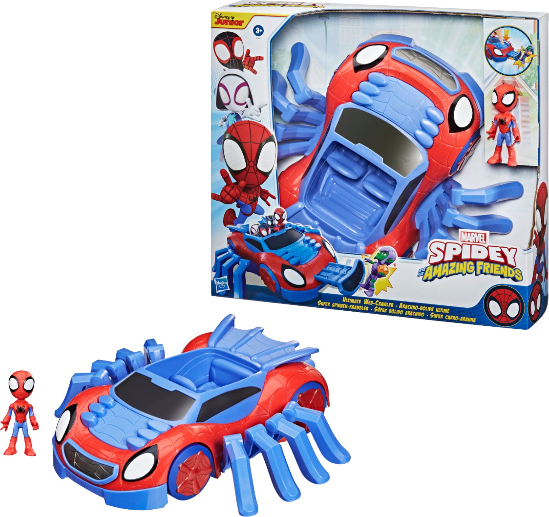 Figura E Carro Aranha Spidey Amazing Friends Hasbro - F1940